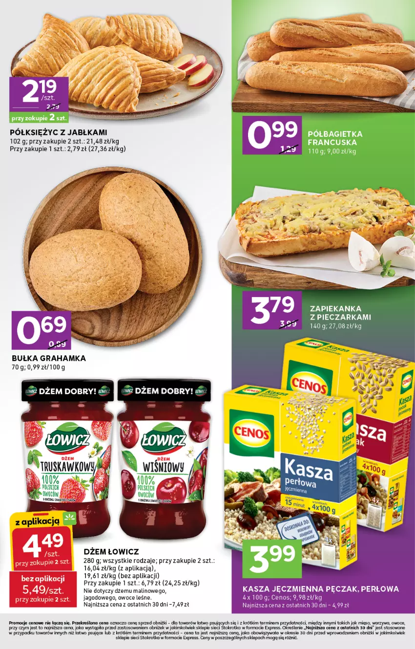 Gazetka promocyjna Stokrotka - Stokrotka Express - ważna 12.06 do 16.06.2025 - strona 3 - produkty: Bagietka, Bułka, Bułka grahamka, Cenos, Dżem, Gra, Jabłka, Mięso, Owoce, Piec, Pieczarka, Półbagietka, Warzywa, Zapiekanka