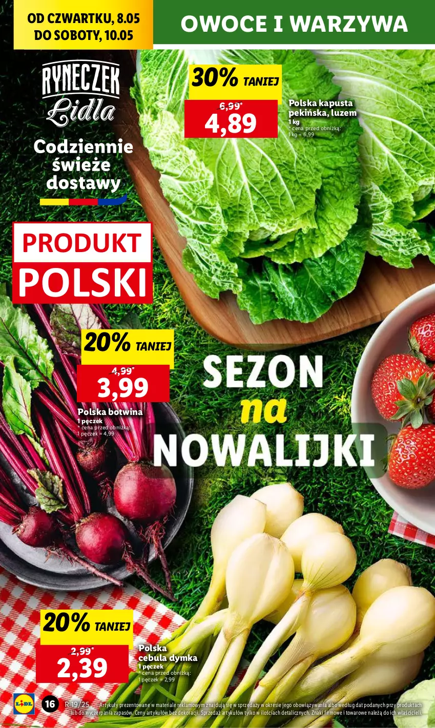 Gazetka promocyjna Lidl - GAZETKA - ważna 08.05 do 10.05.2025 - strona 18 - produkty: Cebula, Owoce, Warzywa