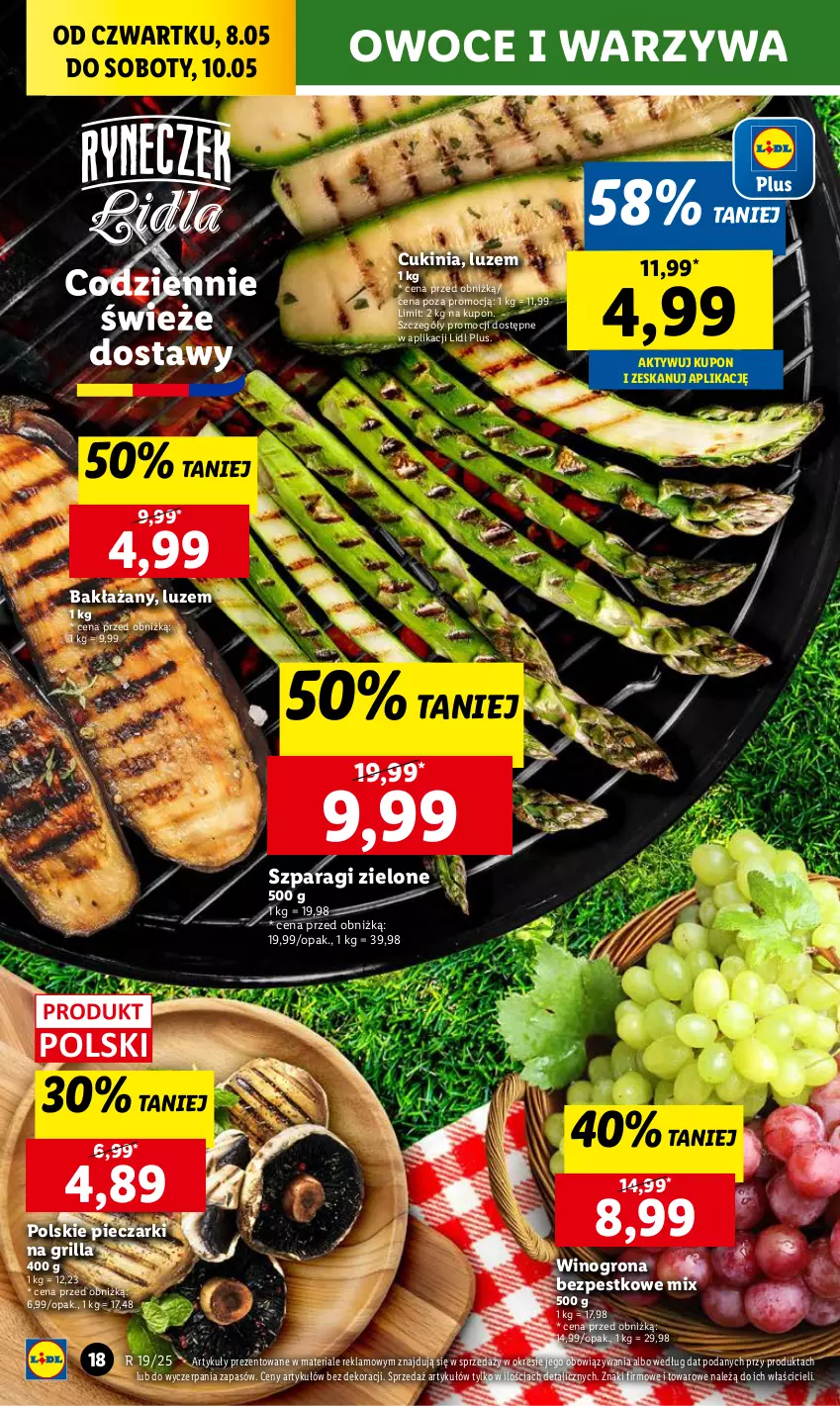 Gazetka promocyjna Lidl - GAZETKA - ważna 08.05 do 10.05.2025 - strona 20 - produkty: Grill, Owoce, Piec, Warzywa, Wino, Winogrona, Winogrona bezpestkowe