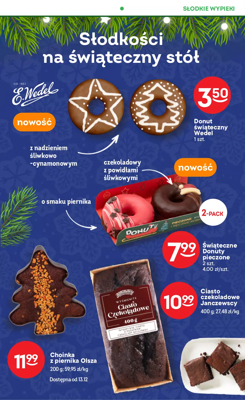 Gazetka promocyjna Żabka - ważna 06.12 do 19.12.2023 - strona 12 - produkty: Choinka, Ciasto czekoladowe, Donut, Inka, Nuty, Piec, Piernik, Stół