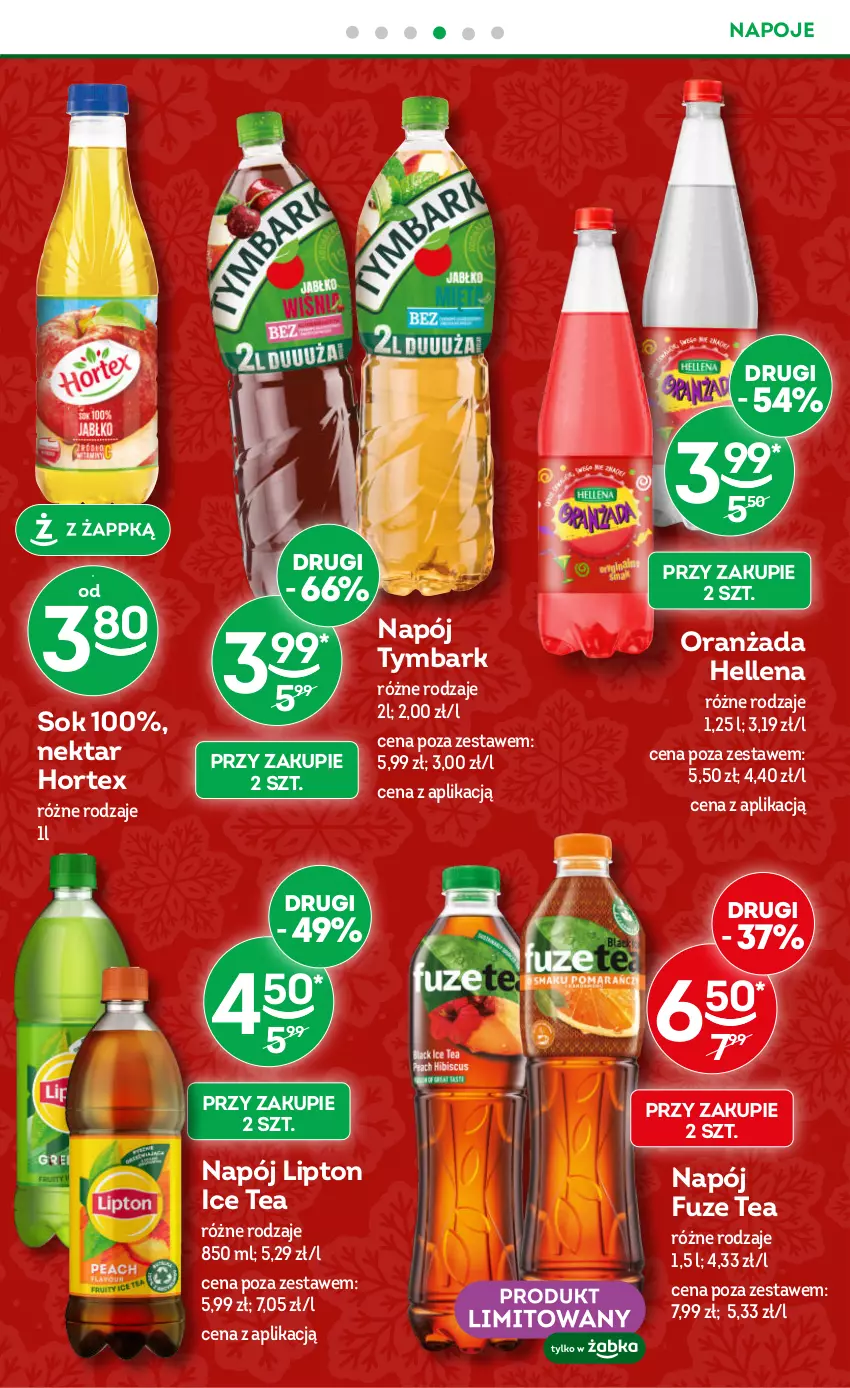 Gazetka promocyjna Żabka - ważna 06.12 do 19.12.2023 - strona 17 - produkty: Hellena, Hortex, Ice tea, Lipton, Napój, Napoje, Nektar, Oranżada, Sok, Tymbark