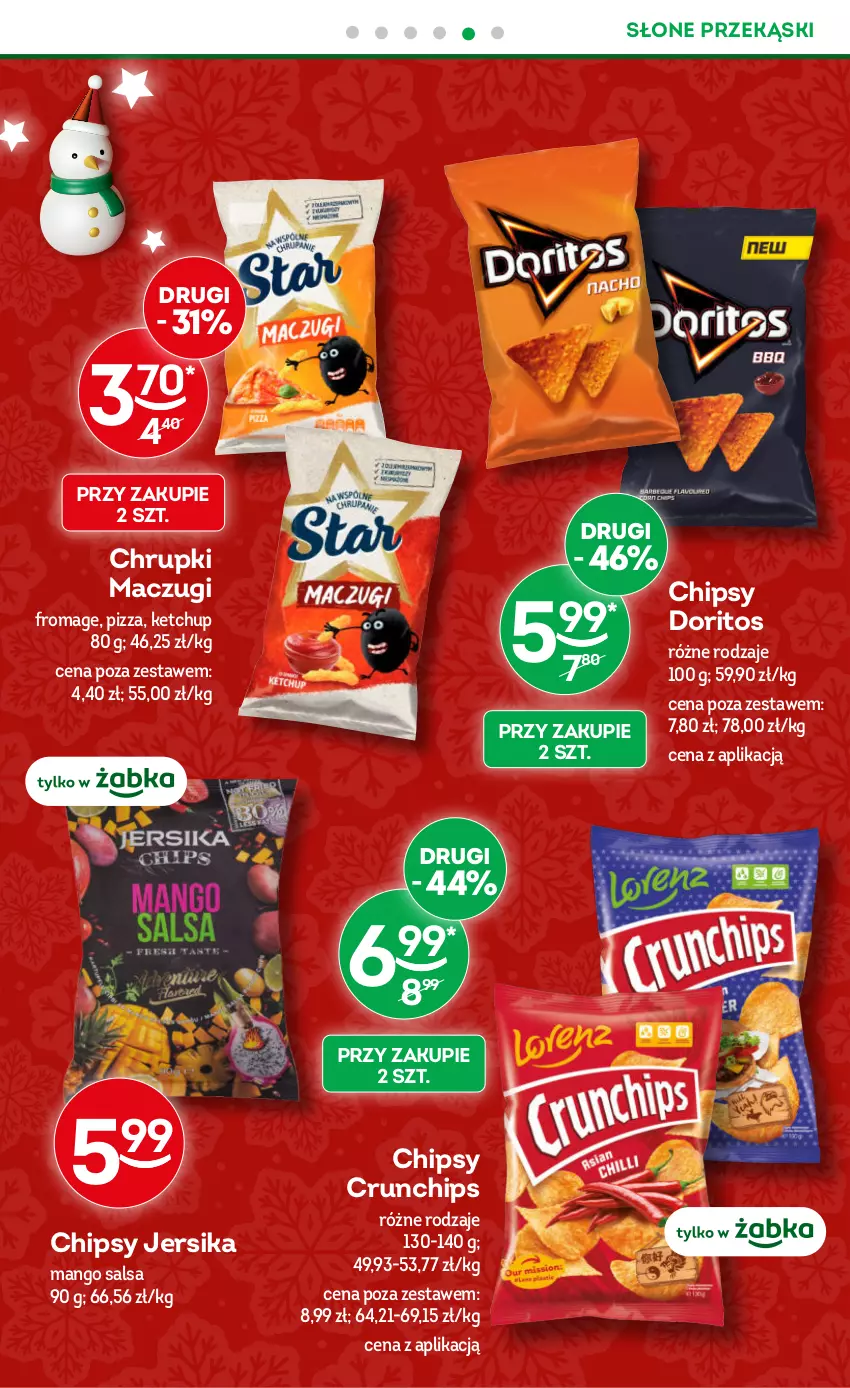 Gazetka promocyjna Żabka - ważna 06.12 do 19.12.2023 - strona 18 - produkty: Chipsy, Chrupki, Crunchips, Ketchup, Mango, Pizza, Salsa