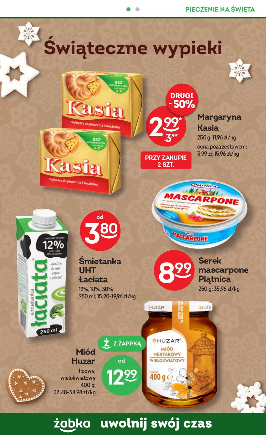 Gazetka promocyjna Żabka - ważna 06.12 do 19.12.2023 - strona 48 - produkty: Kasia, Margaryna, Mascarpone, Miód, Piątnica, Piec, Ser, Serek