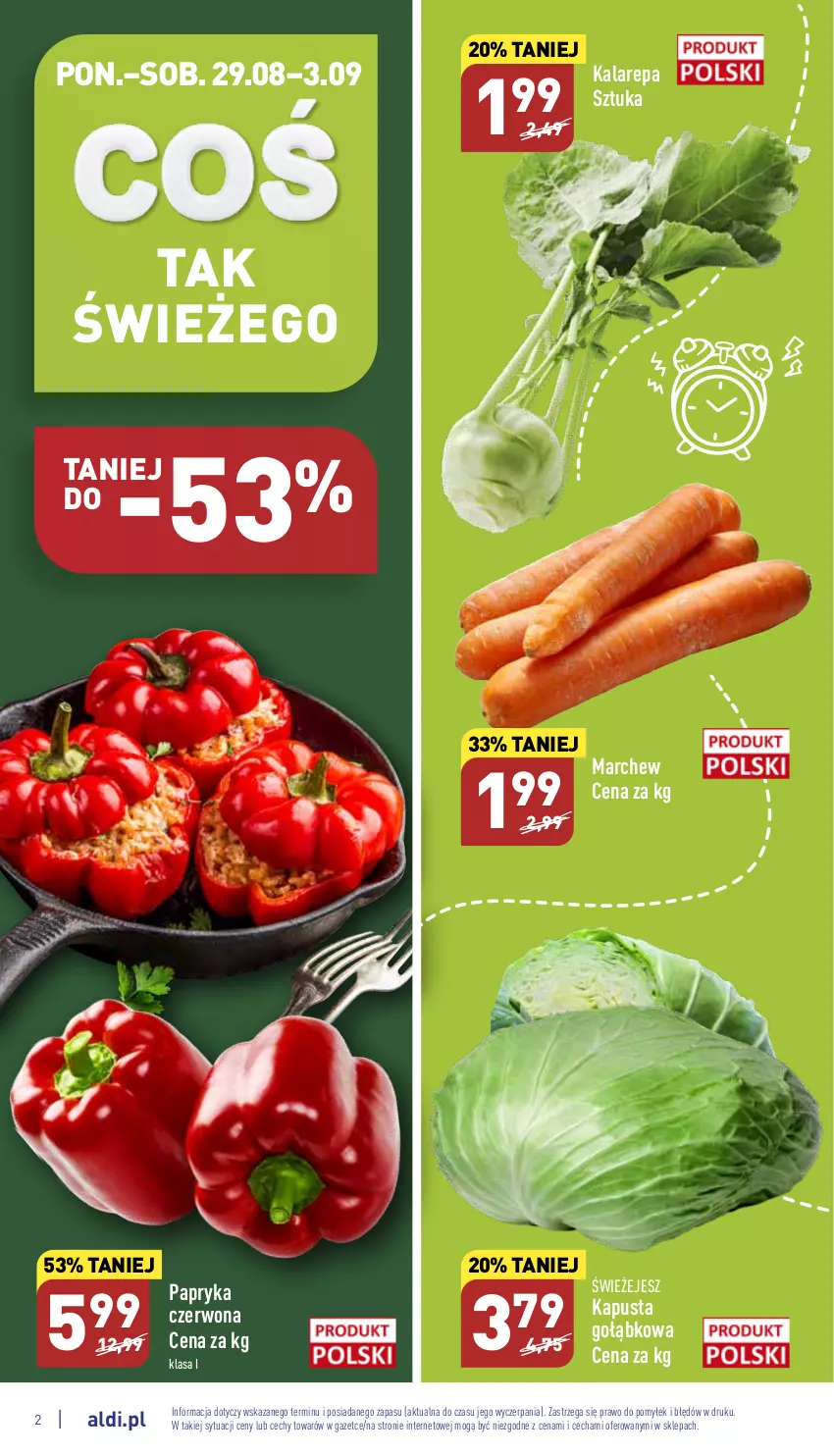 Gazetka promocyjna Aldi - Katalog spożywczy - ważna 29.08 do 03.09.2022 - strona 2 - produkty: Papryka, Papryka czerwona