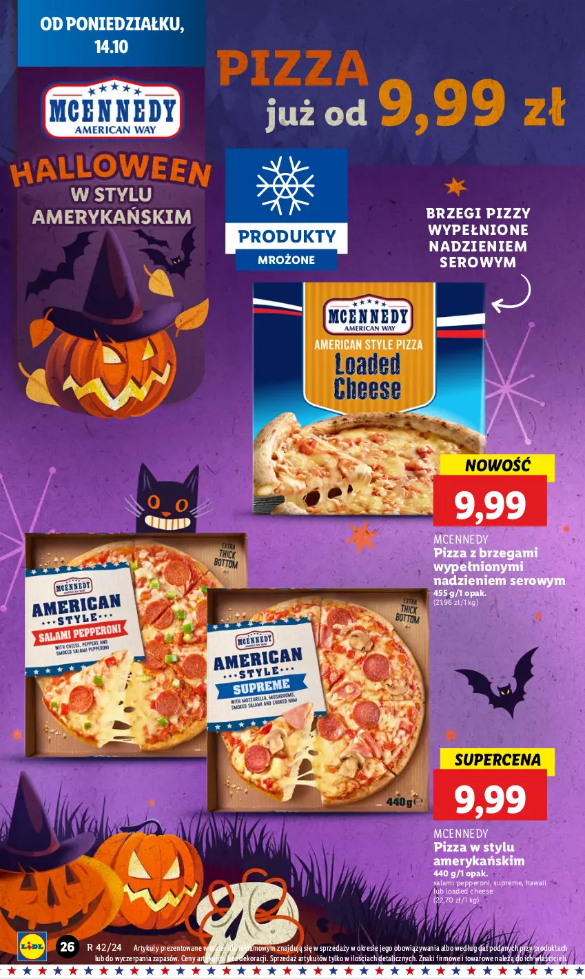 Gazetka promocyjna Lidl - GAZETKA - ważna 14.10 do 16.10.2024 - strona 28 - produkty: Pizza, Produkty mrożone, Salami, Ser