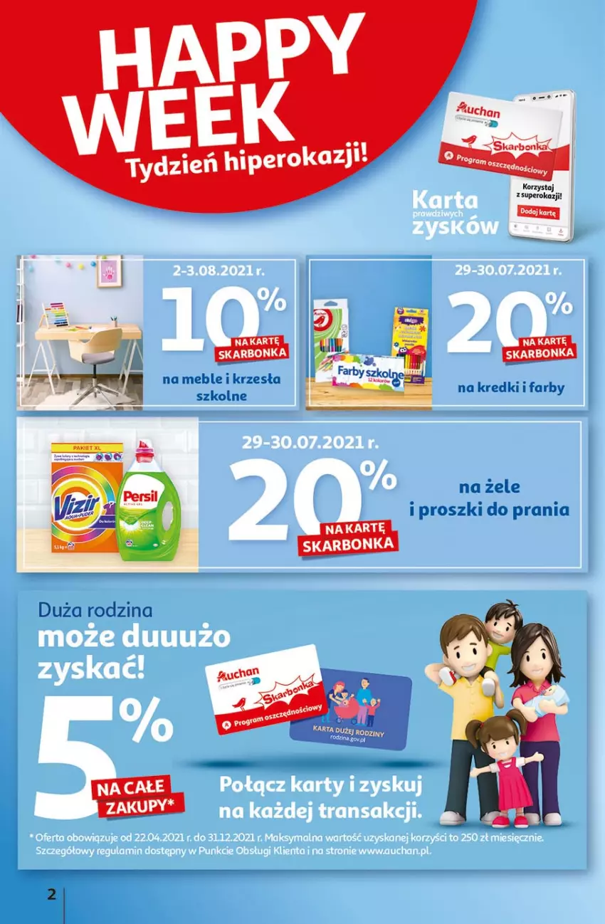 Gazetka promocyjna Auchan - Rysuje się pobudka na piątkę Hipermarkety - ważna 29.07 do 04.08.2021 - strona 2 - produkty: Fa, Meble