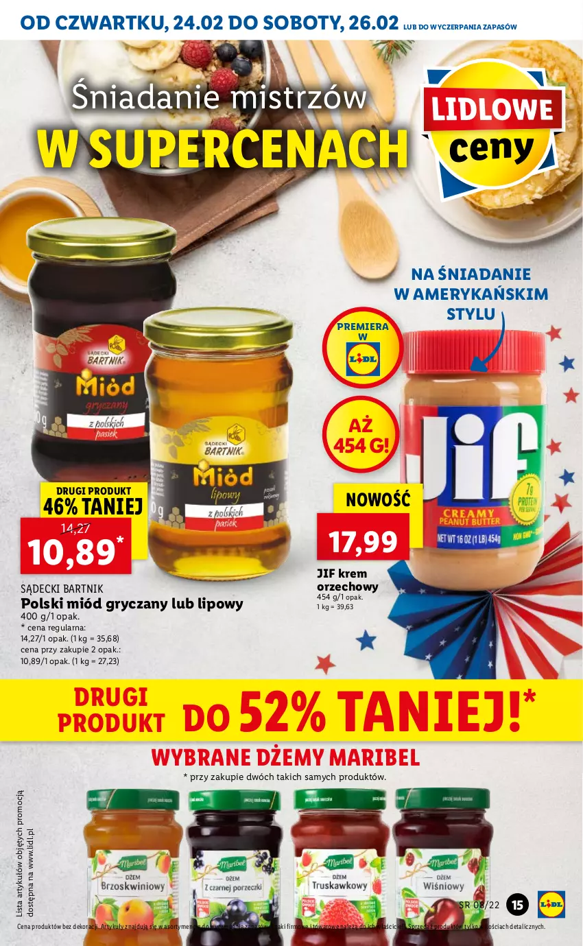 Gazetka promocyjna Lidl - GAZETKA - ważna 24.02 do 26.02.2022 - strona 15 - produkty: Dżem, Gry, Krem orzechowy, Miód