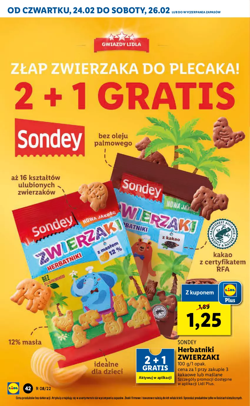 Gazetka promocyjna Lidl - GAZETKA - ważna 24.02 do 26.02.2022 - strona 42 - produkty: Gra, Herbatniki, Kakao