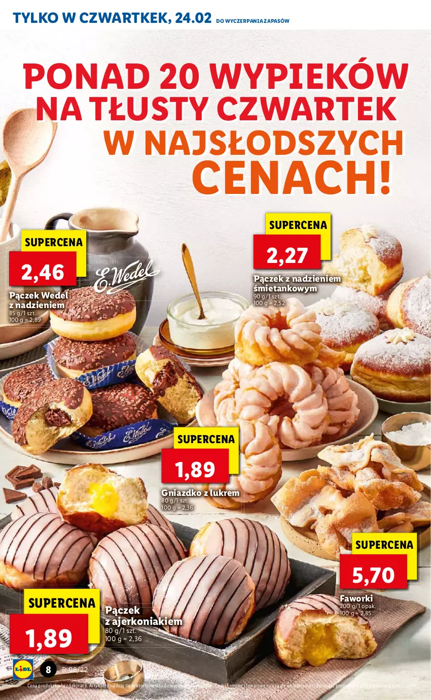 Gazetka promocyjna Lidl - GAZETKA - ważna 24.02 do 26.02.2022 - strona 8 - produkty: Fa, Faworki, Pączek