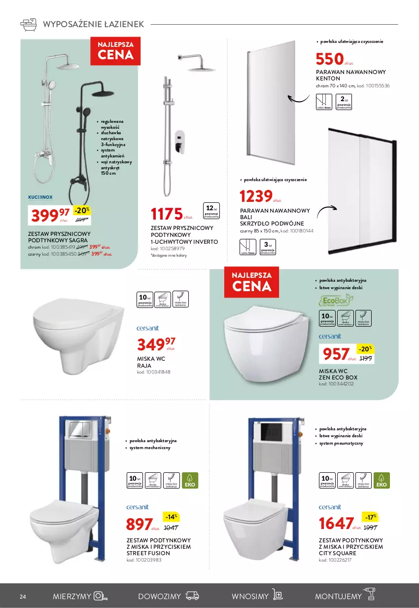 Gazetka promocyjna Komfort - Gazetka - ważna 05.04 do 16.05.2023 - strona 24 - produkty: Deska wolnoopadająca, Fusion, Gra, Miska, Parawan nawannowy, Sok, Zestaw prysznicowy