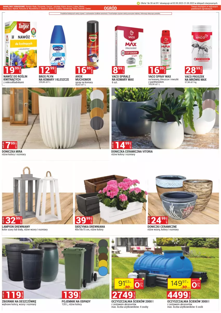 Gazetka promocyjna Merkury Market - ważna 01.06 do 30.06.2023 - strona 49 - produkty: Lampion, Nawóz, Pojemnik, Skrzynka drewniana