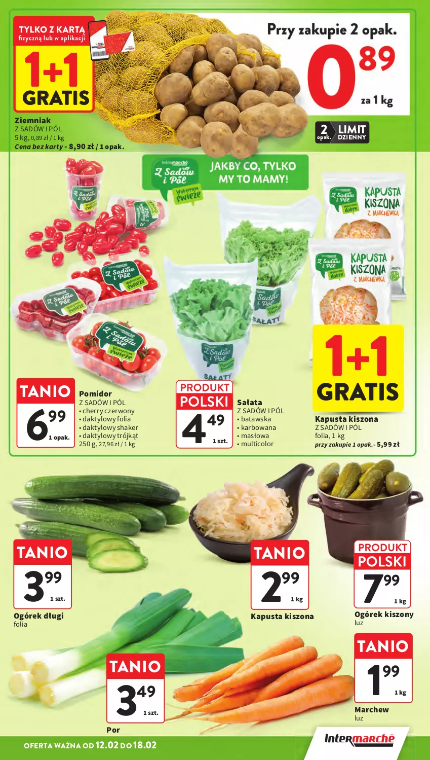 Gazetka promocyjna Intermarche - Gazetka Intermarche - ważna 12.02 do 18.02.2026 - strona 17 - produkty: Gra, Masło, Ogórek, Por, Sałat