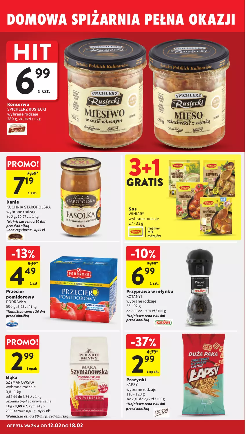 Gazetka promocyjna Intermarche - Gazetka Intermarche - ważna 12.02 do 18.02.2026 - strona 32 - produkty: Gra, Kuchnia, Kuchnia Staropolska, Mąka, Podravka, Ser, Sos, Spichlerz Rusiecki, Winiary