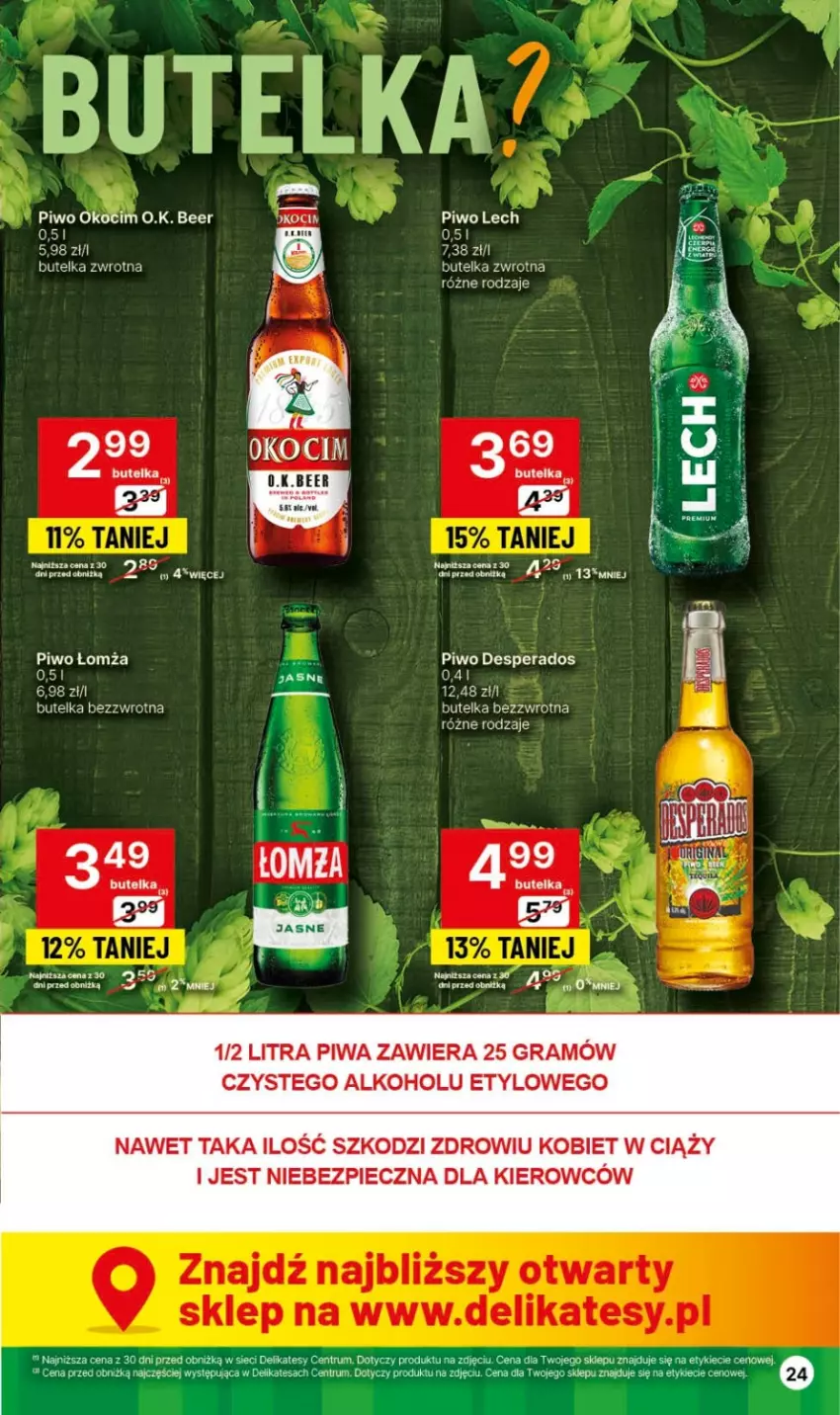 Gazetka promocyjna Delikatesy Centrum - Dyskontowe ceny w Delikatesach Centrum - ważna 15.02 do 21.02.2024 - strona 24 - produkty: Desperados, Gra, Koc, Okocim, Piec, Piwa, Piwo, Rum