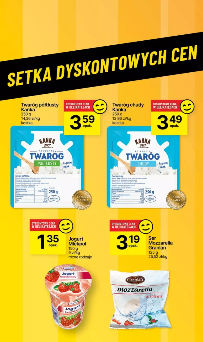 Gazetka promocyjna Delikatesy Centrum - Dyskontowe ceny w Delikatesach Centrum - ważna 15.02 do 21.02.2024 - strona 31 - produkty: Gra, Jogurt, Mozzarella, Ser, Twaróg, Twaróg chudy, Twaróg półtłusty