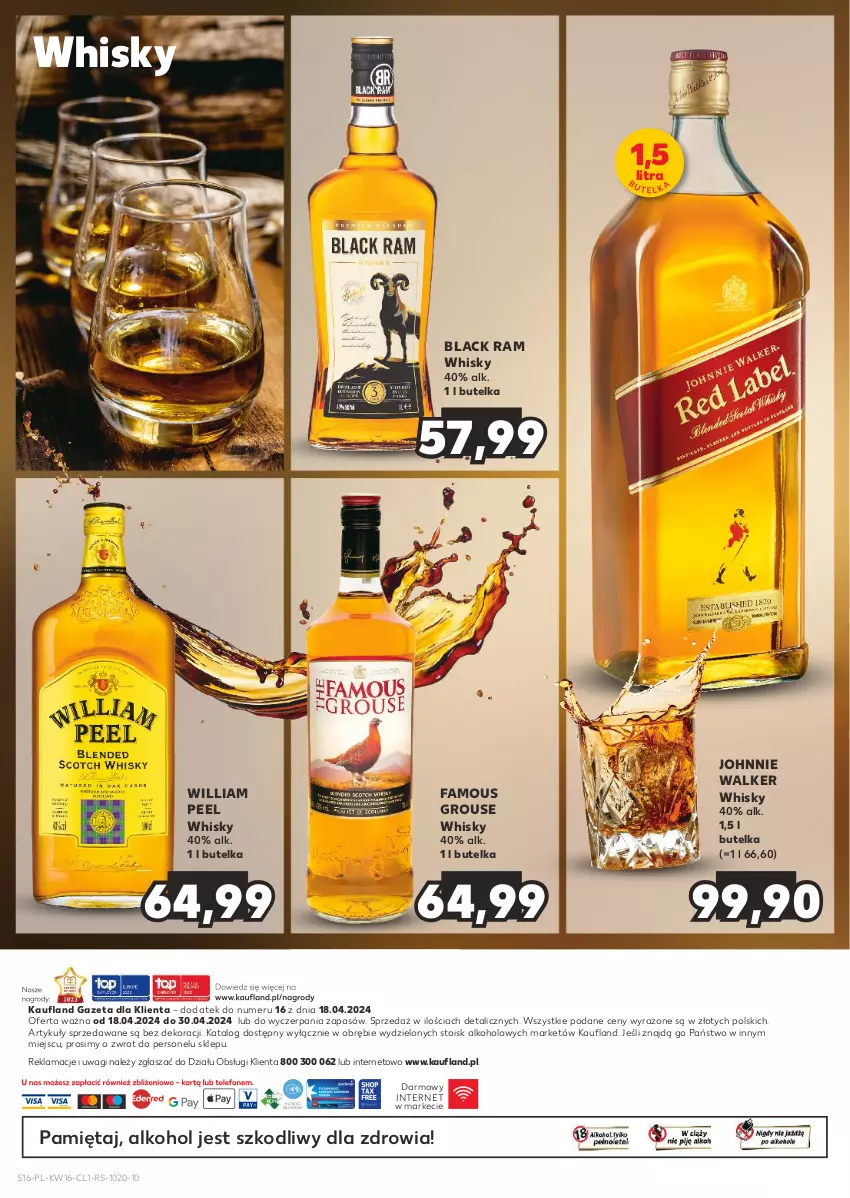 Gazetka promocyjna Kaufland - Barek Kauflandu - ważna 18.04 do 30.04.2024 - strona 16 - produkty: Fa, Johnnie Walker, Lack, Mięta, Wagi, Whisky