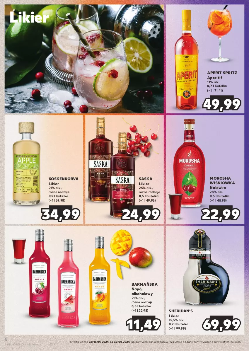 Gazetka promocyjna Kaufland - Barek Kauflandu - ważna 18.04 do 30.04.2024 - strona 8 - produkty: Likier, Napój, Saska