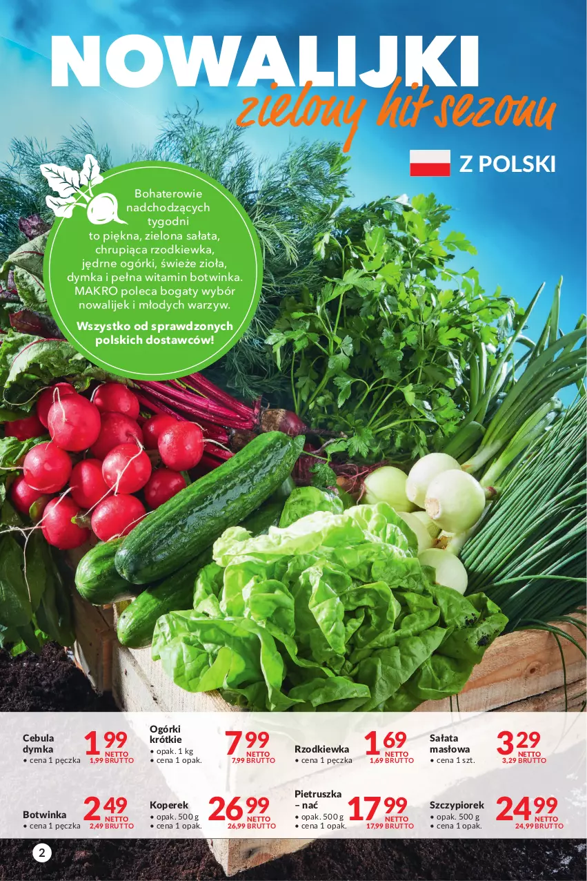 Gazetka promocyjna Makro - [Oferta promocyjna] Artykuły spożywcze i przemysłowe - ważna 17.05 do 30.05.2022 - strona 2 - produkty: Cebula, Inka, Masło, Pietruszka, Rzodkiewka, Sałat, Sałata masłowa