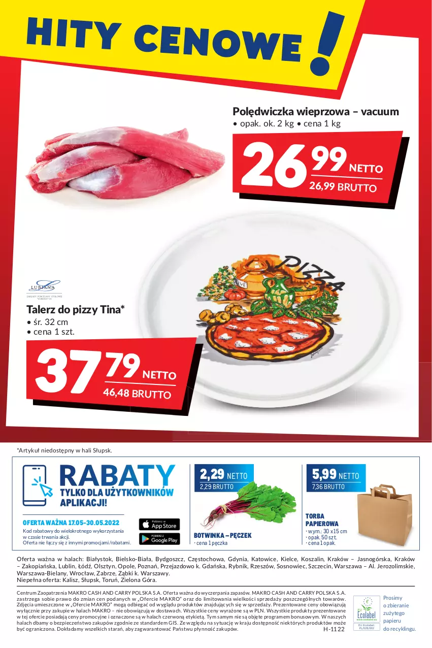 Gazetka promocyjna Makro - [Oferta promocyjna] Artykuły spożywcze i przemysłowe - ważna 17.05 do 30.05.2022 - strona 24 - produkty: Gra, Inka, Kosz, Papier, Piec, Polędwiczka wieprzowa, Rum, Sos, Szal, Talerz, Torba