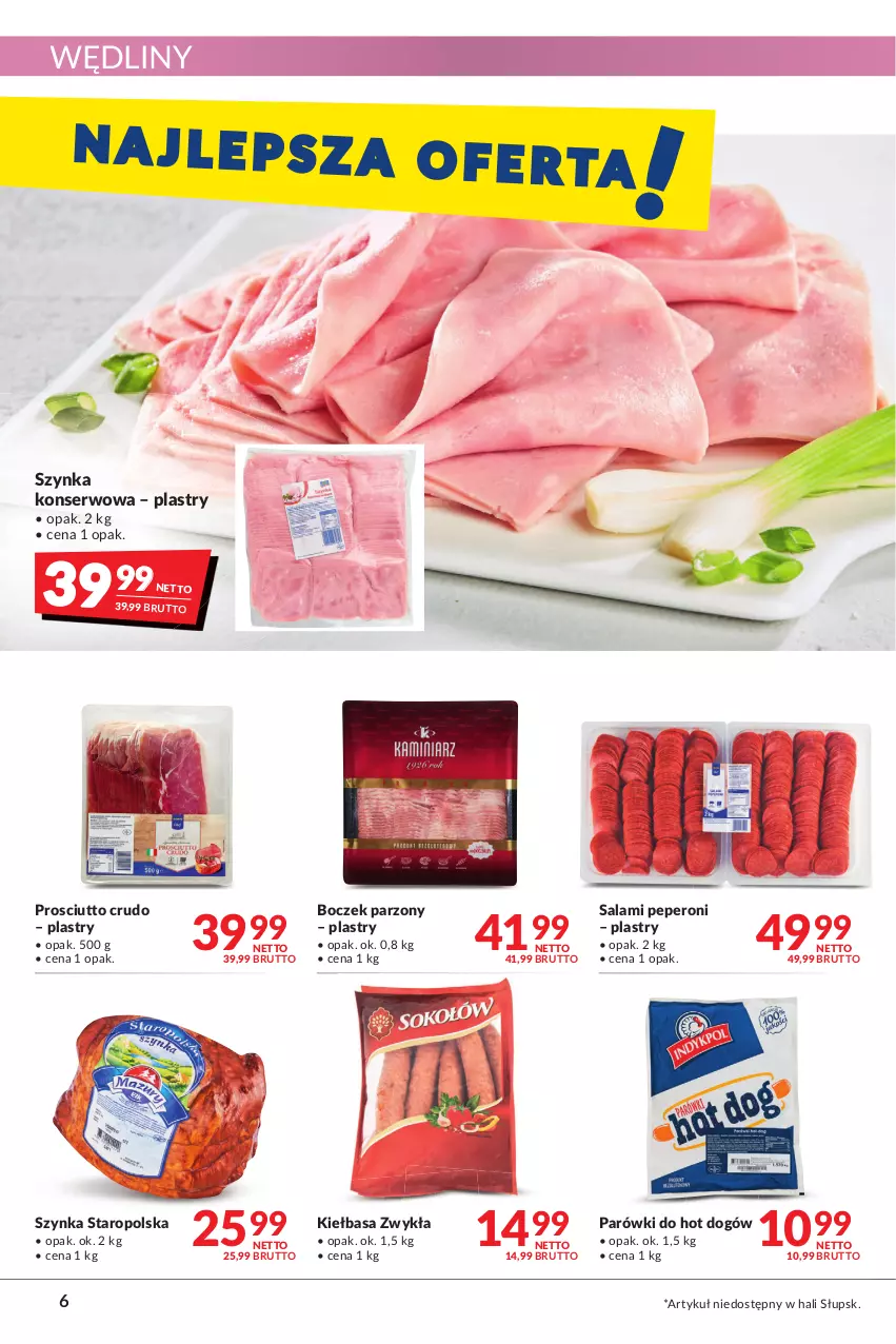 Gazetka promocyjna Makro - [Oferta promocyjna] Artykuły spożywcze i przemysłowe - ważna 17.05 do 30.05.2022 - strona 6 - produkty: Boczek, Hot dog, Kiełbasa, Parówki, Prosciutto, Salami, Ser, Szynka, Szynka konserwowa