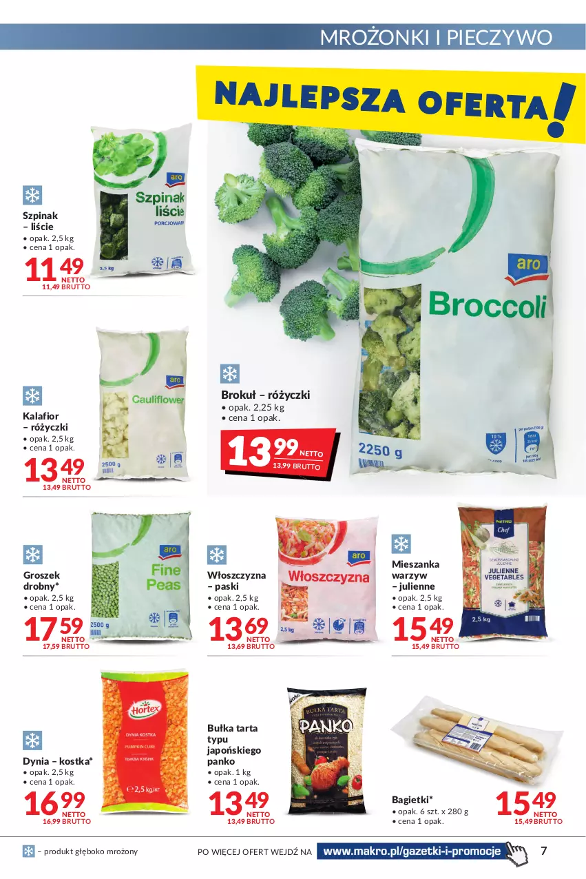 Gazetka promocyjna Makro - [Oferta promocyjna] Artykuły spożywcze i przemysłowe - ważna 17.05 do 30.05.2022 - strona 7 - produkty: Bułka, Bułka tarta, Groszek, Kalafior, Mieszanka warzyw, Piec, Pieczywo, Szpinak, Tarta