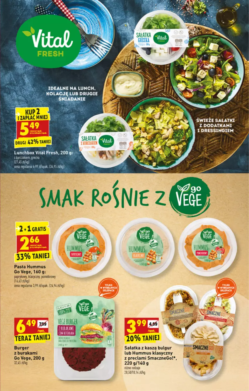 Gazetka promocyjna Biedronka - ważna 17.01 do 30.01.2022 - strona 29 - produkty: Bulgur, Burger, Gra, Hummus, LG, Mus, Papryka, Sałat, Sałatka