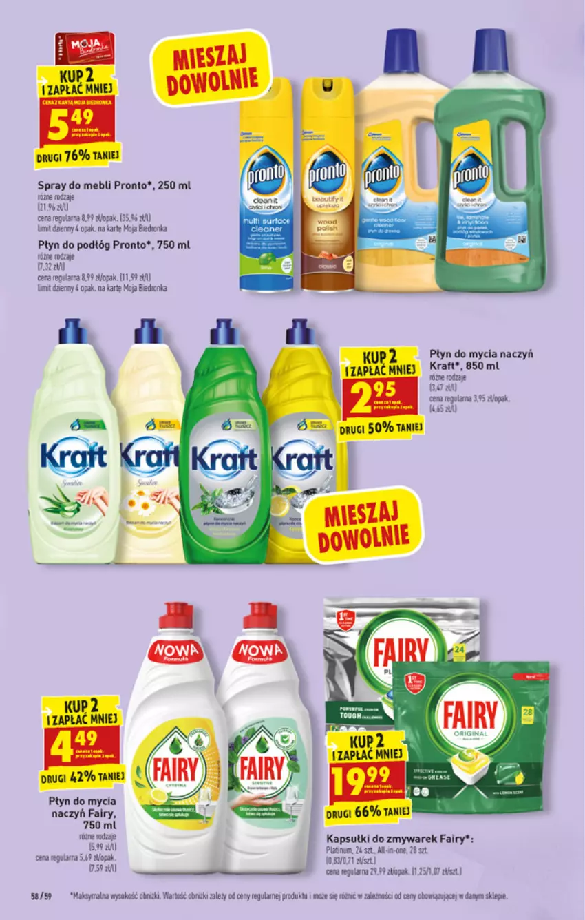 Gazetka promocyjna Biedronka - ważna 17.01 do 30.01.2022 - strona 58 - produkty: Do mycia naczyń, Dron, Fa, Fairy, Płyn do mycia, Płyn do mycia naczyń, Pronto, Regał