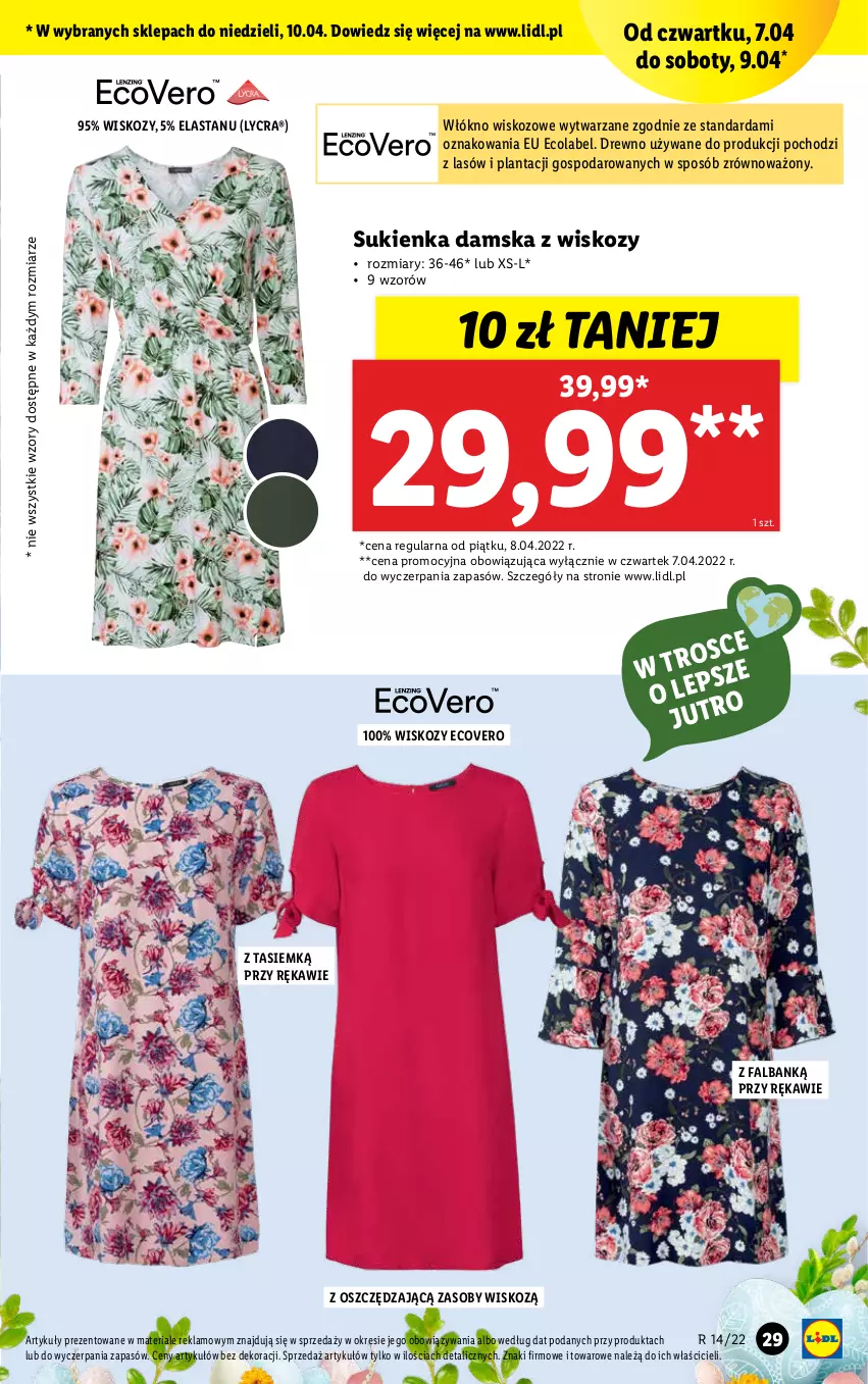 Gazetka promocyjna Lidl - GAZETKA - ważna 04.04 do 10.04.2022 - strona 31 - produkty: Fa, Sukienka