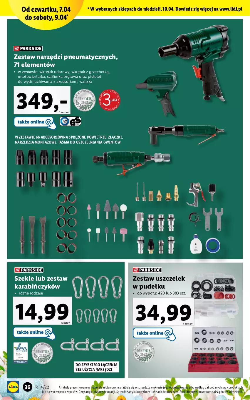 Gazetka promocyjna Lidl - GAZETKA - ważna 04.04 do 10.04.2022 - strona 38 - produkty: Control, Młot, Młotowiertarka, Pistolet, Szlifierka, Tarka, Walizka, Wiertarka, Wkręt, Zestaw narzędzi