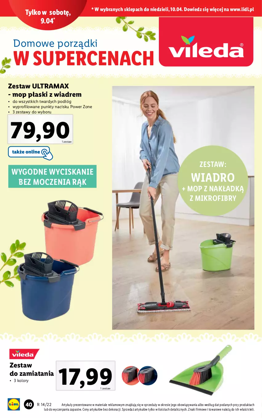 Gazetka promocyjna Lidl - GAZETKA - ważna 04.04 do 10.04.2022 - strona 42 - produkty: Mop, Por, Rama, Wiadro