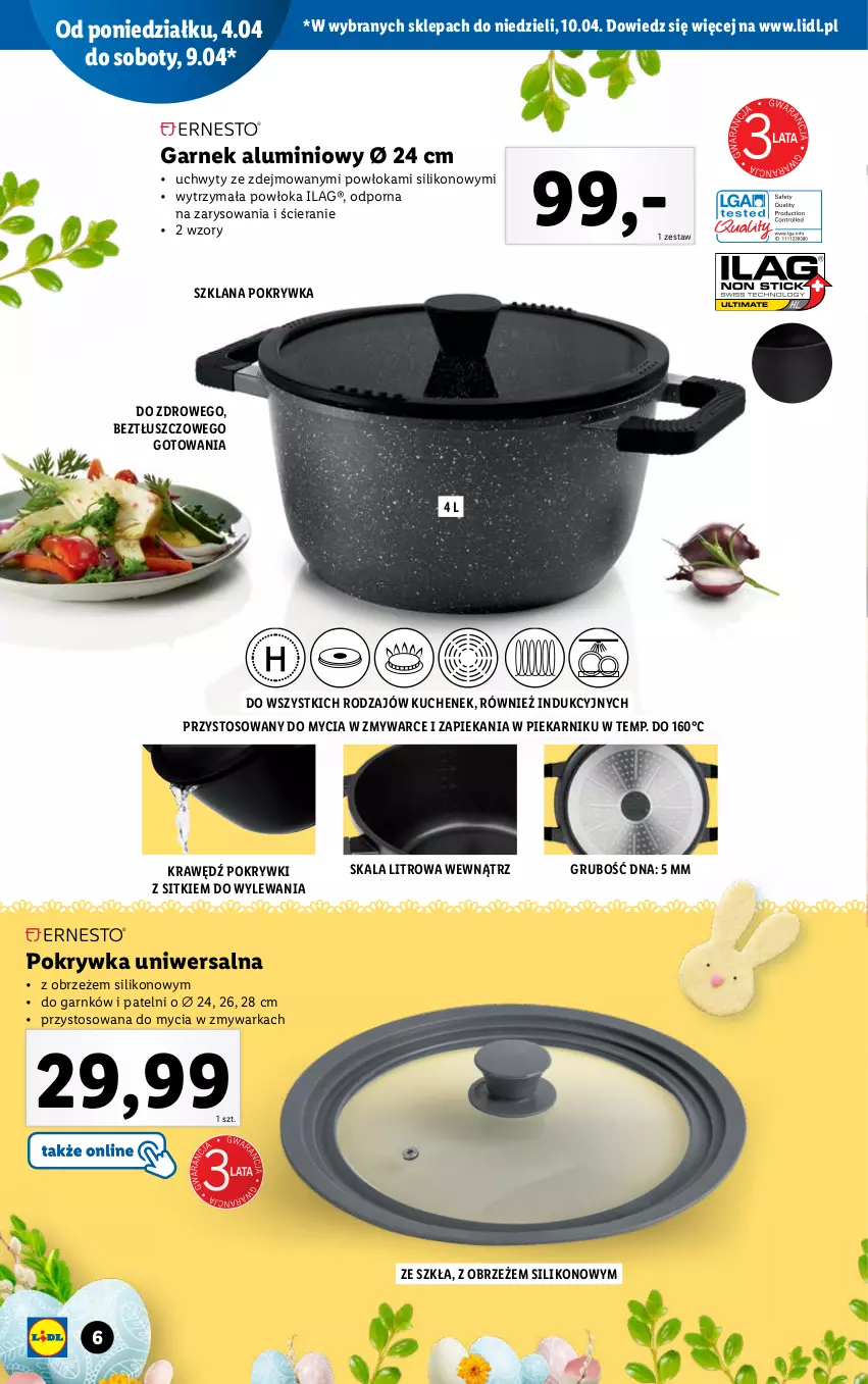 Gazetka promocyjna Lidl - GAZETKA - ważna 04.04 do 10.04.2022 - strona 6 - produkty: Garnek, LANA, Piekarnik, Por, Uchwyty, Warka, Zmywarka