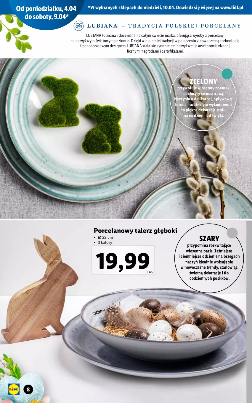 Gazetka promocyjna Lidl - GAZETKA - ważna 04.04 do 10.04.2022 - strona 8 - produkty: Por, Talerz, Talerz głęboki