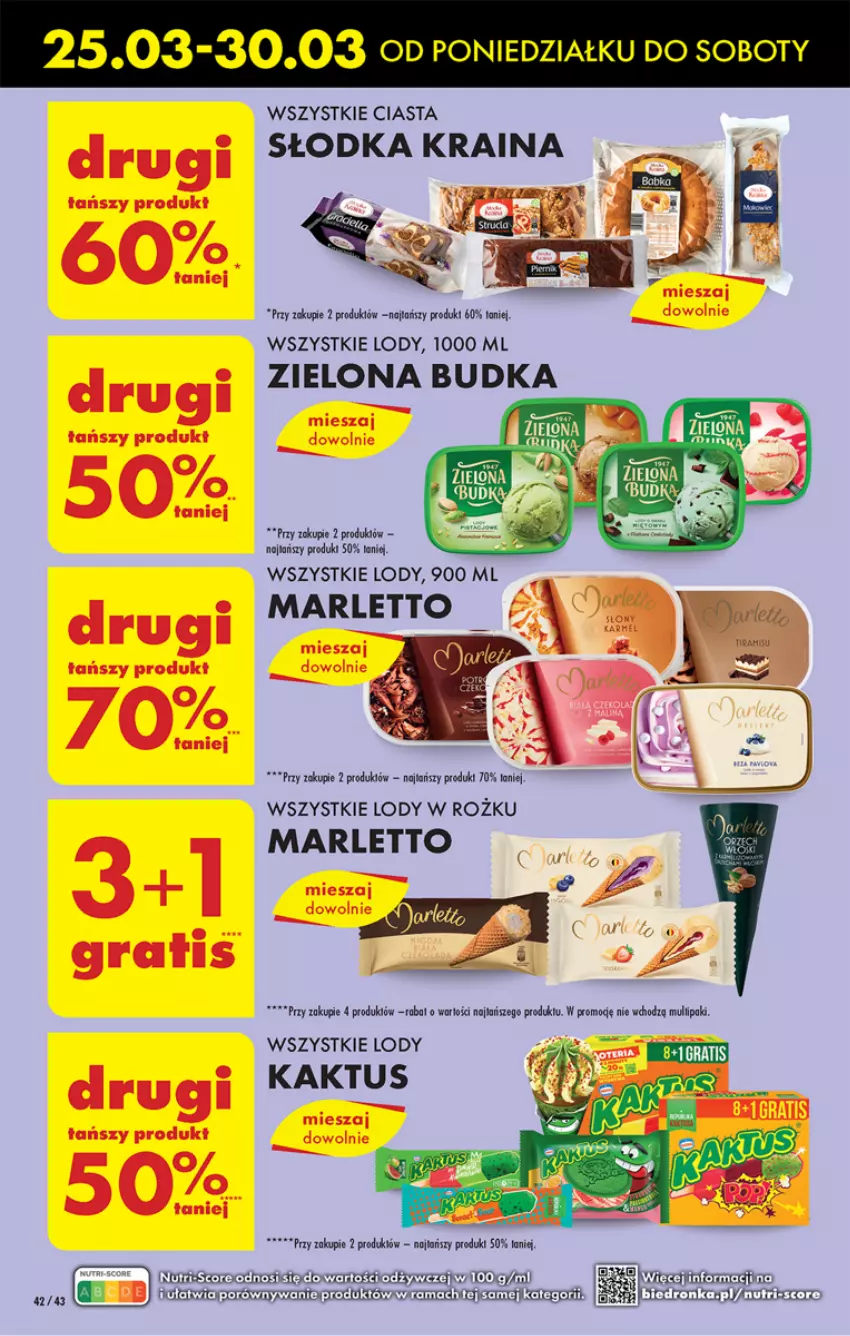 Gazetka promocyjna Biedronka - Od poniedzialku - ważna 25.03 do 30.03.2024 - strona 46 - produkty: Basia, Gra, Kaktus, Lody, Por, Rama, Zielona Budka