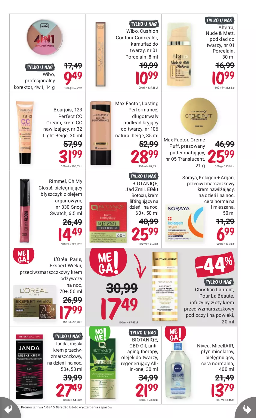 Gazetka promocyjna Rossmann - 1 sierpnia - ważna 01.08 do 15.08.2021 - strona 11 - produkty: Alterra, Bourjois, Fa, Gin, Krem na noc, Krem przeciwzmarszczkowy, L’Oréal, Laur, Mars, Max Factor, Nivea, Olej, Por, Puf, Tran, Wibo