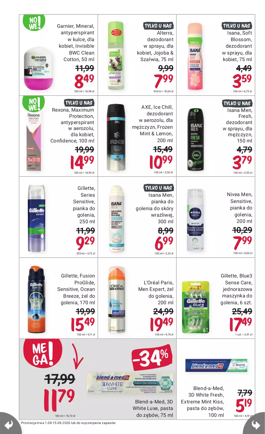 Gazetka promocyjna Rossmann - 1 sierpnia - ważna 01.08 do 15.08.2021 - strona 6 - produkty: Alterra, Antyperspirant, Blend-a-Med, Dezodorant, Garnier, Gillette, Ser