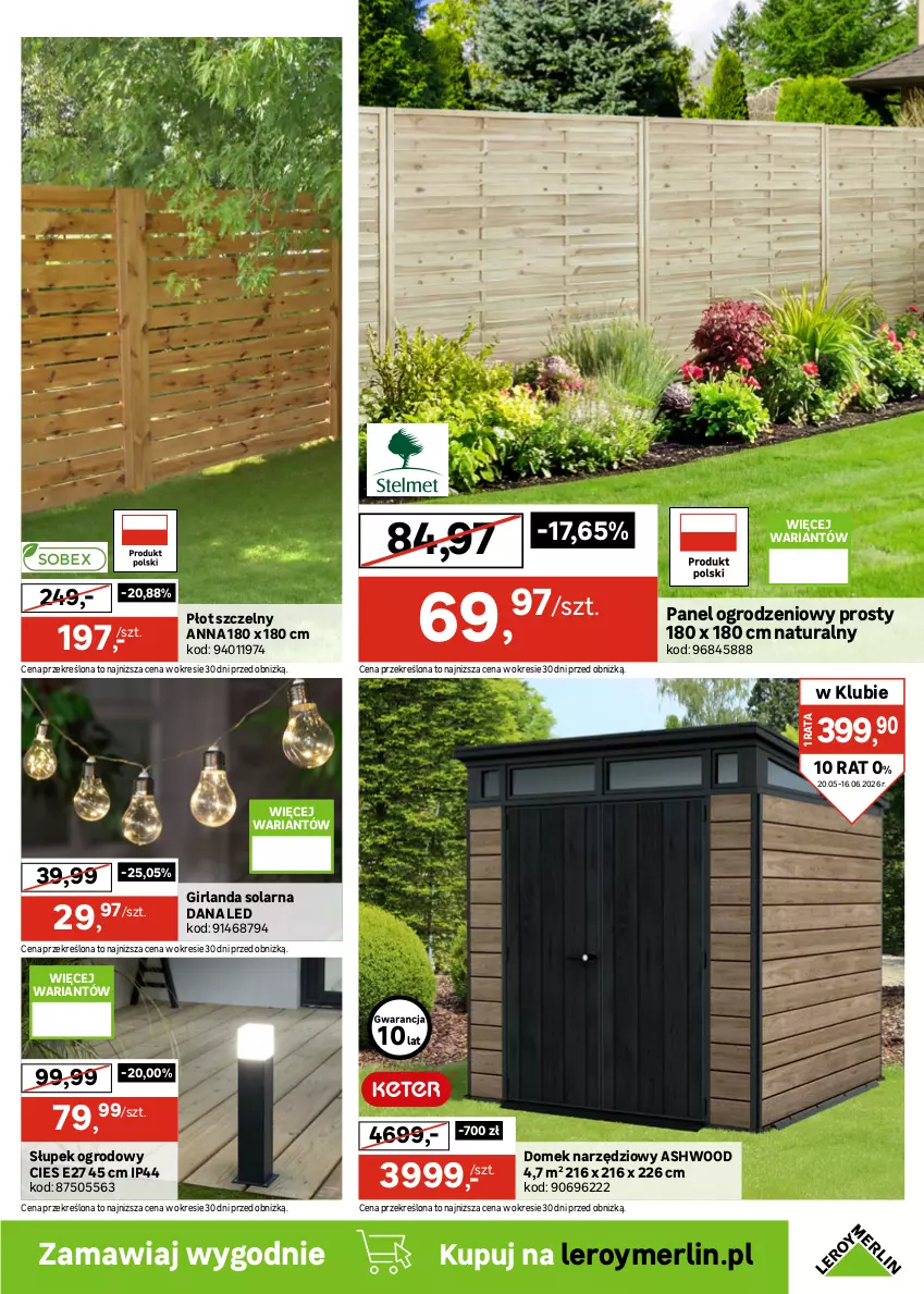 Gazetka promocyjna Leroy Merlin - Gazetka Leroy Merlin - ważna 20.05 do 16.06.2026 - strona 11 - produkty: Girlanda, Nawóz, Ogród, Słupek