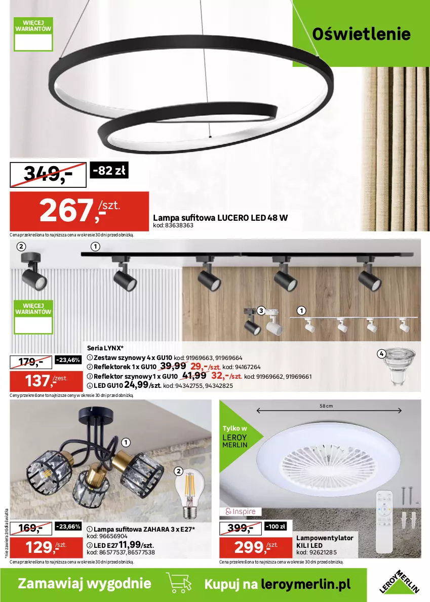 Gazetka promocyjna Leroy Merlin - Gazetka Leroy Merlin - ważna 20.05 do 16.06.2026 - strona 23 - produkty: Dywan, Karnisz, Koc, Lampa, Lampa sufitowa, Listwa, Poduszka, Poszewka, Reflektor, Roleta, Ser, Szyna, Zasłona