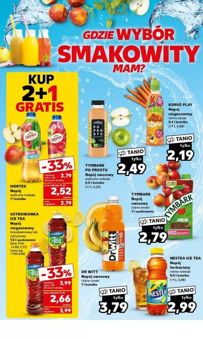 Gazetka promocyjna Kaufland - ważna 02.10 do 04.10.2023 - strona 4 - produkty: Ice tea, Kubuś, Napój, Napój niegazowany, Nestea, Tymbark