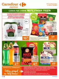 Gazetka promocyjna Carrefour - Gazetka Express - Gazetka - ważna od 07.06 do 07.06.2021 - strona 2 - produkty: Piwa, Piwo, Por, Gra, Kasztelan, Jogurt, Chipsy, Kosz, Müller, Lay’s, Napój, Müller Mix