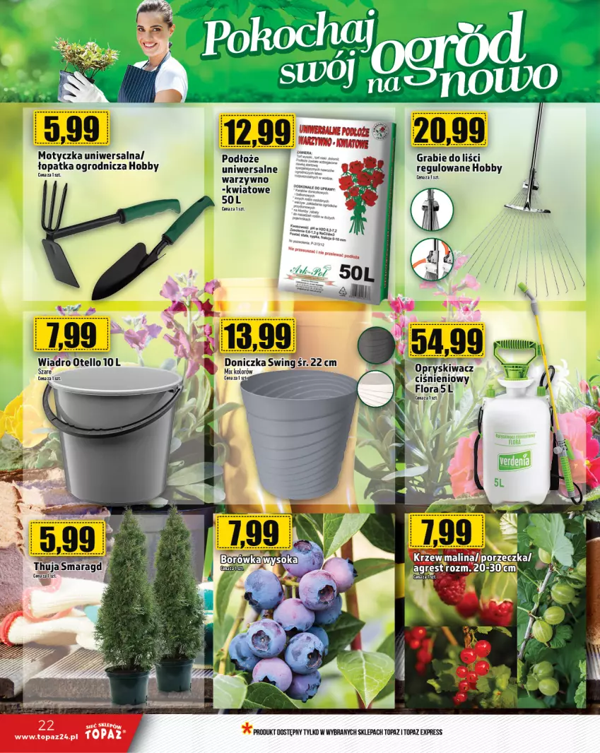 Gazetka promocyjna Topaz - Gazetka - ważna 14.03 do 20.03.2024 - strona 22 - produkty: Flora, Gra, Hobby, Top, Wiadro