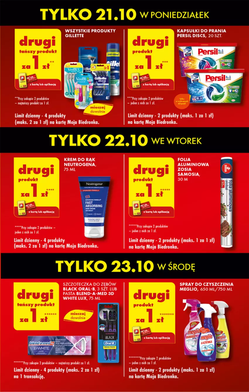 Gazetka promocyjna Biedronka - Od poniedzialku - ważna 21.10 do 26.10.2024 - strona 13 - produkty: Blend-a-Med, Dron, Krem do rąk, Lack, Neutrogena, Persil, Spray do czyszczenia, Szczoteczka, Szczoteczka do zębów, Tran