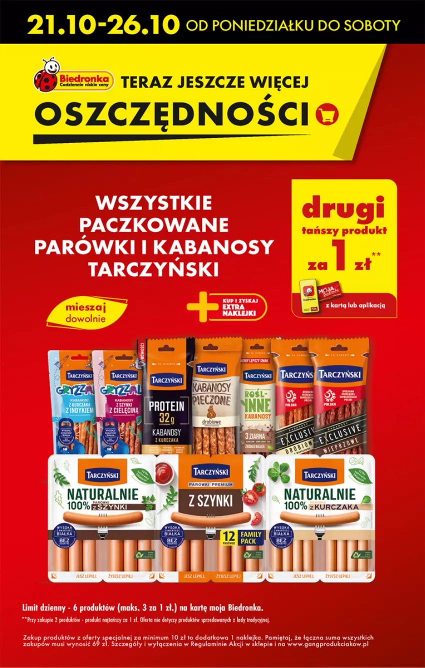 Gazetka promocyjna Biedronka - Od poniedzialku - ważna 21.10 do 26.10.2024 - strona 9 - produkty: Dron, Fa, Kabanos, Klej, Mięta, Mus, Parówki, Tarczyński, Tera