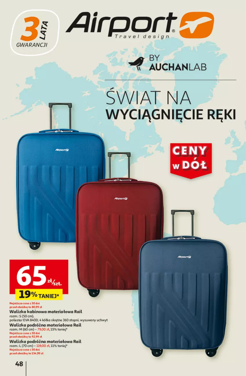 Gazetka promocyjna Auchan - Gazetka CENY W DÓŁ Hipermarket Auchan - ważna 31.05 do 05.06.2024 - strona 48 - produkty: Top, Walizka