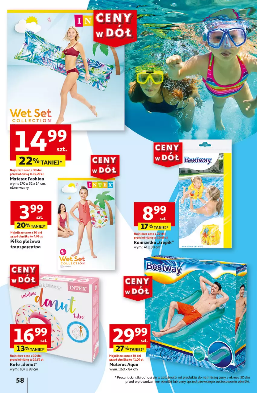 Gazetka promocyjna Auchan - Gazetka CENY W DÓŁ Hipermarket Auchan - ważna 31.05 do 05.06.2024 - strona 58 - produkty: Donut, Fa, Kamizelka, Materac, Tera, Tran