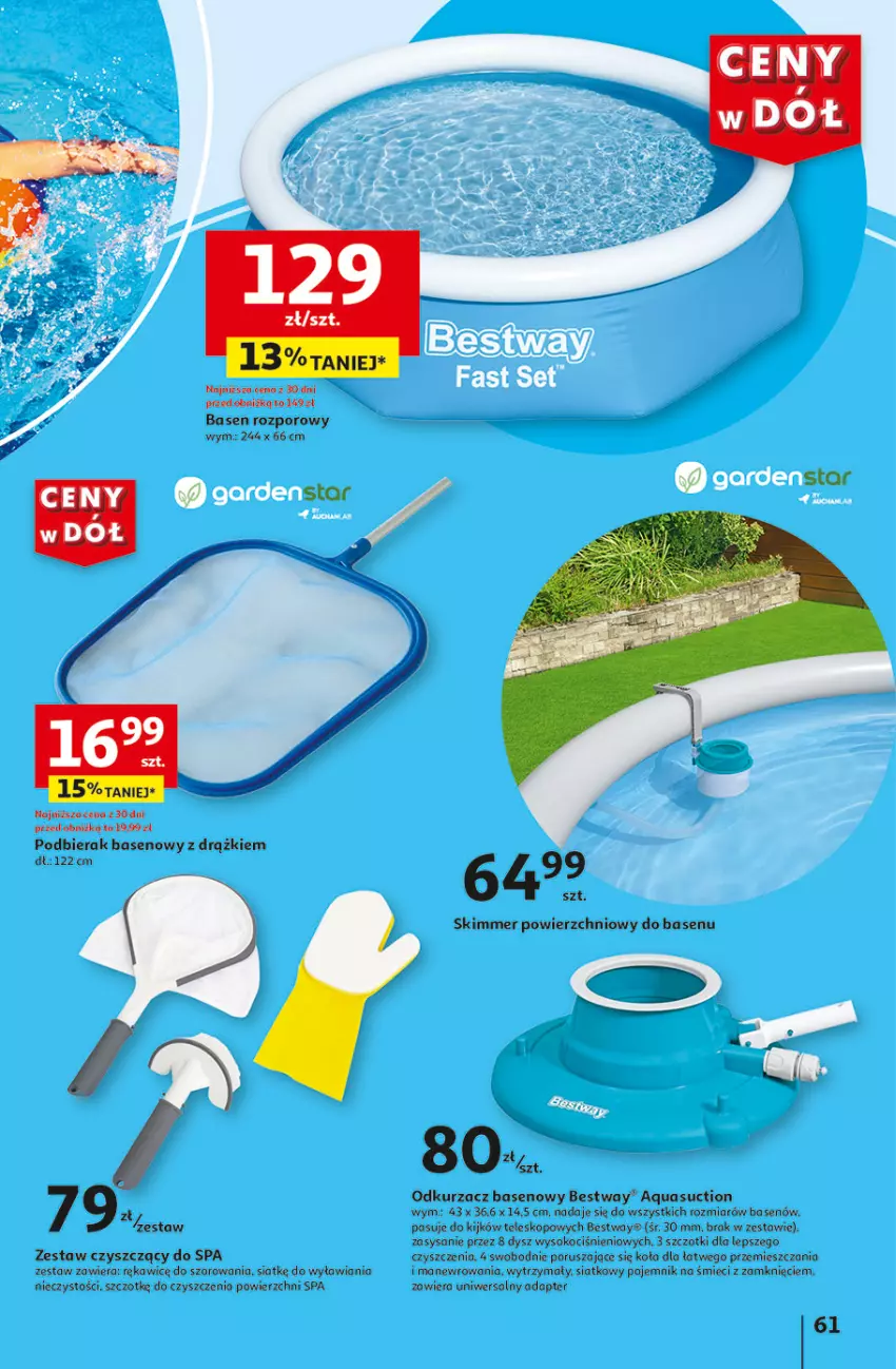 Gazetka promocyjna Auchan - Gazetka CENY W DÓŁ Hipermarket Auchan - ważna 31.05 do 05.06.2024 - strona 61 - produkty: Anew, Odkurzacz, Pojemnik, Pojemnik na śmieci, Por, Sok, Teleskop