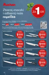 Gazetka promocyjna Auchan - Gazetka CENY W DÓŁ Hipermarket Auchan - Gazetka - ważna od 05.06 do 05.06.2024 - strona 2 - produkty: Noż, Nóż uniwersalny, Stek, Nóż szefa kuchni, Fa