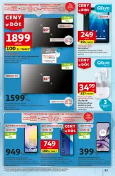 Gazetka promocyjna Auchan - Gazetka CENY W DÓŁ Hipermarket Auchan - Gazetka - ważna od 05.06 do 05.06.2024 - strona 41 - produkty: LED TV, Redmi Note, Amol, Motorola, Philips, Słuchawki, Tablet, Kosz, Bateria, Gala, Smartfon, Fa