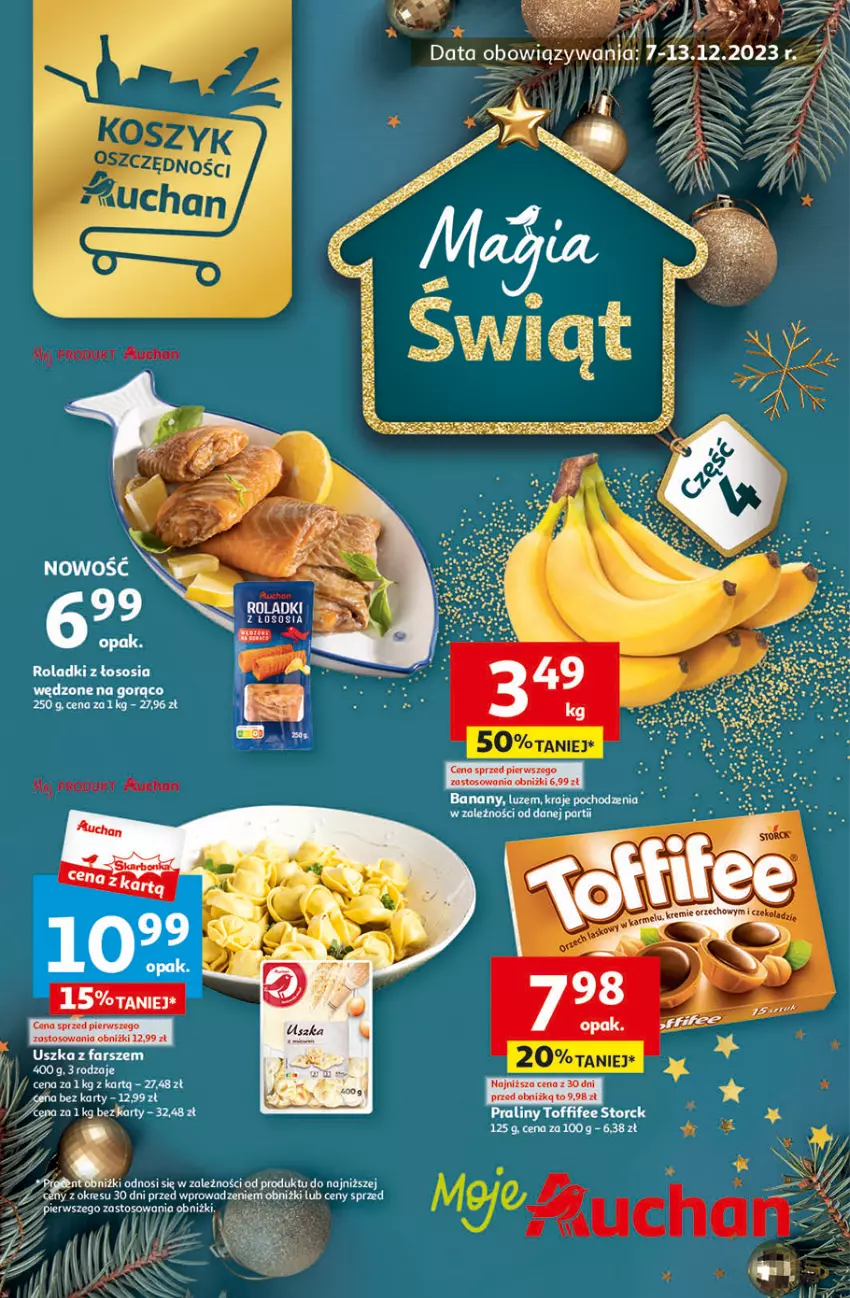 Gazetka promocyjna Auchan - Gazetka Magia Świąt Część 4 Moje Auchan - ważna 07.12 do 13.12.2023 - strona 1 - produkty: Fa, Praliny, Sos, Toffifee