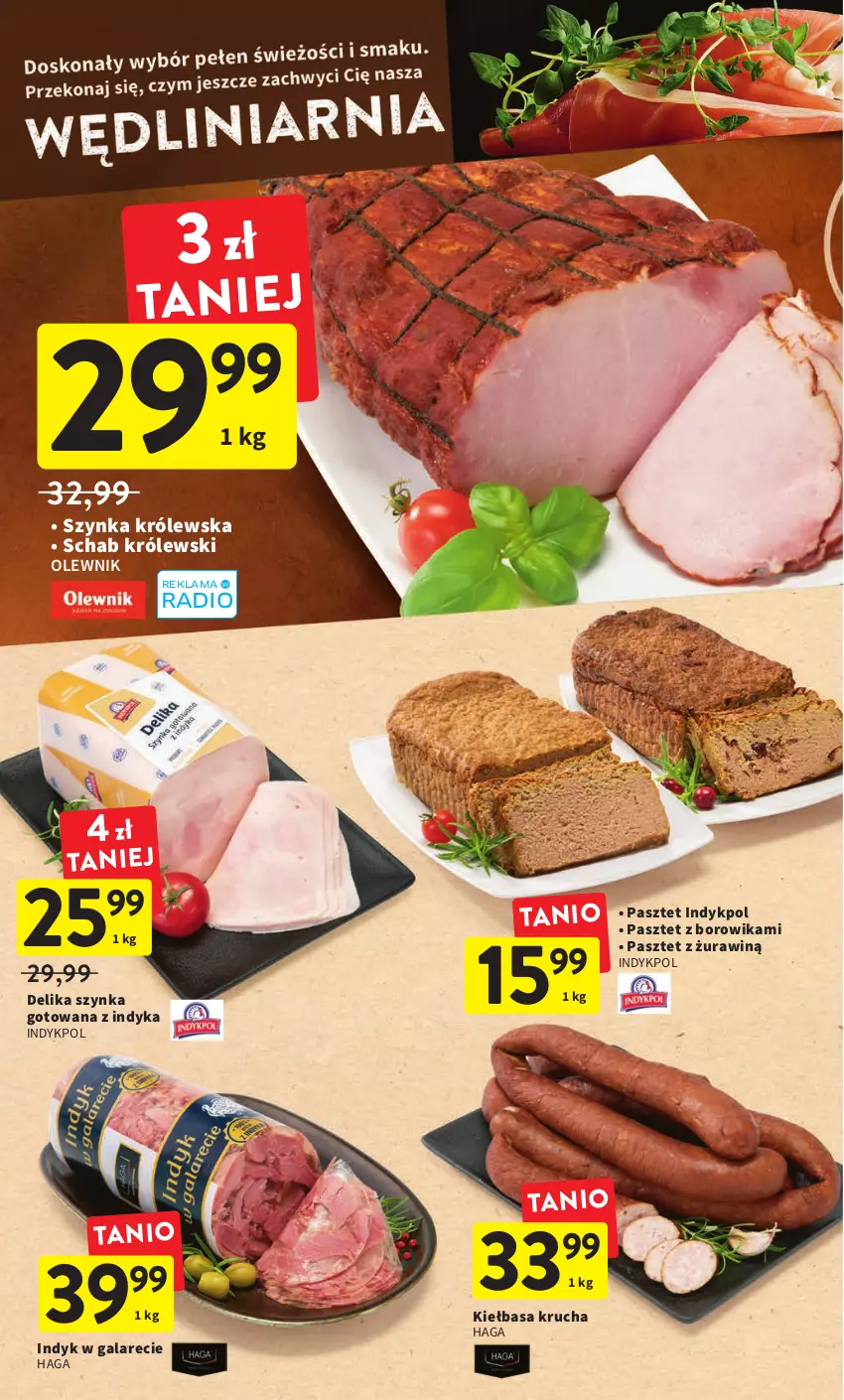 Gazetka promocyjna Intermarche - Gazetka Intermarche - ważna 17.11 do 23.11.2022 - strona 22 - produkty: Gala, Kiełbasa, Kiełbasa krucha, Królewski, Olewnik, Pasztet, Szynka, Szynka Królewska