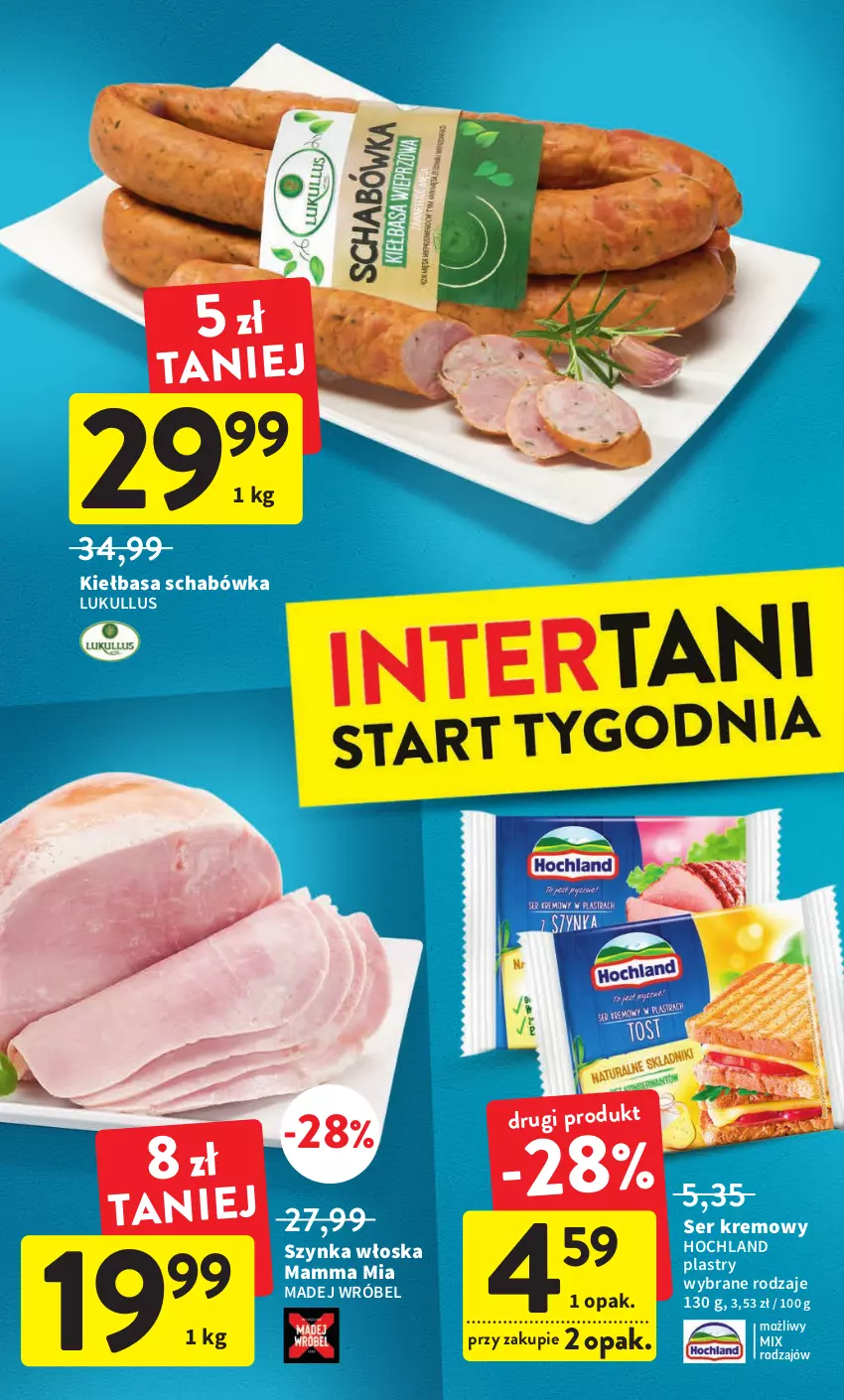 Gazetka promocyjna Intermarche - Gazetka Intermarche - ważna 17.11 do 23.11.2022 - strona 38 - produkty: Hochland, Kiełbasa, Madej Wróbel, Ser, Szynka